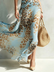 Barbara™ Leopard Halter Maxi Dress
