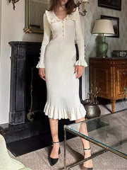 Jazlyn™ Elegant Ruffled Knit Dress