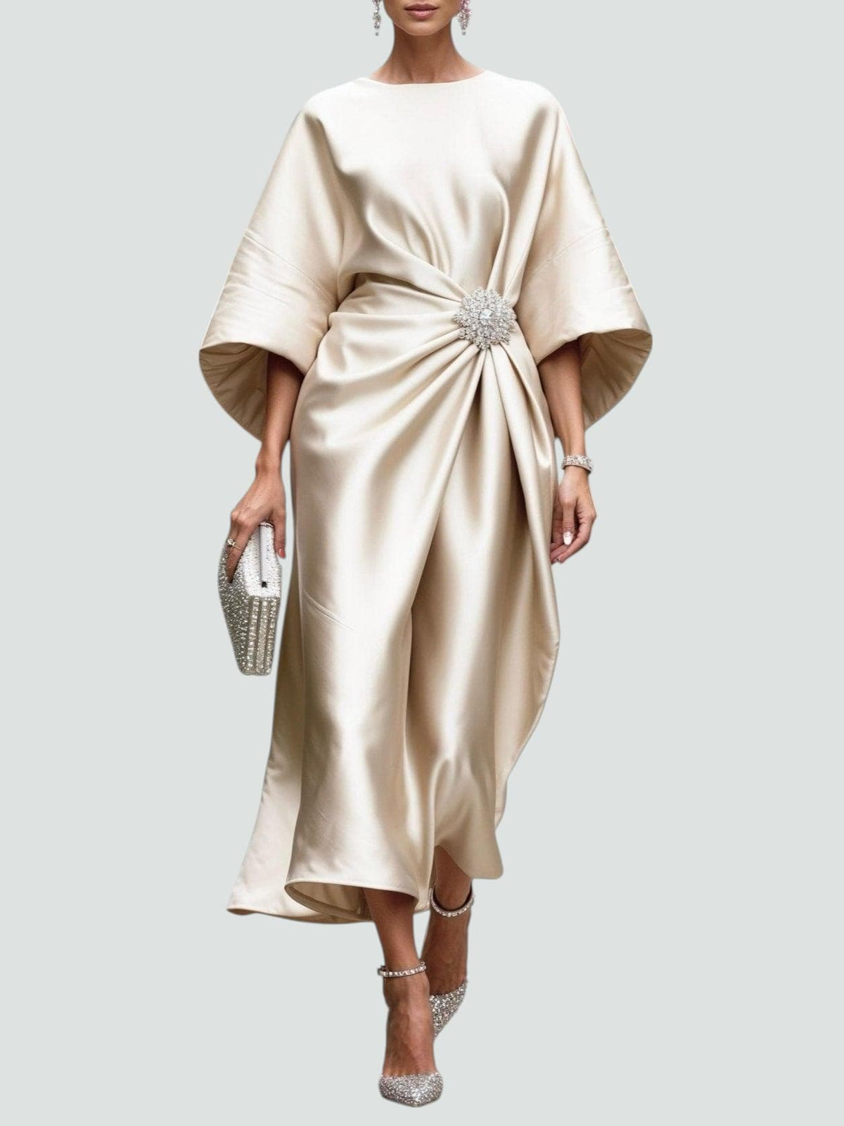 Lona™ Elegant Long Satin Dress