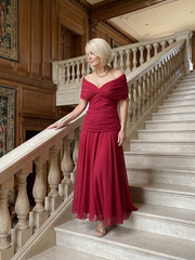 Calen™ Off Shoulder Flow Midi Dress