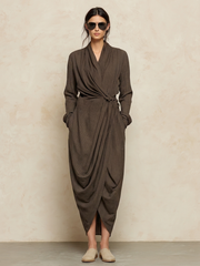 Roberta™ Wrap Tie-Waist Maxi Dress
