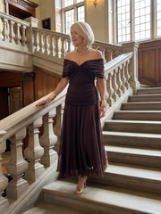 Calen™ Off Shoulder Flow Midi Dress