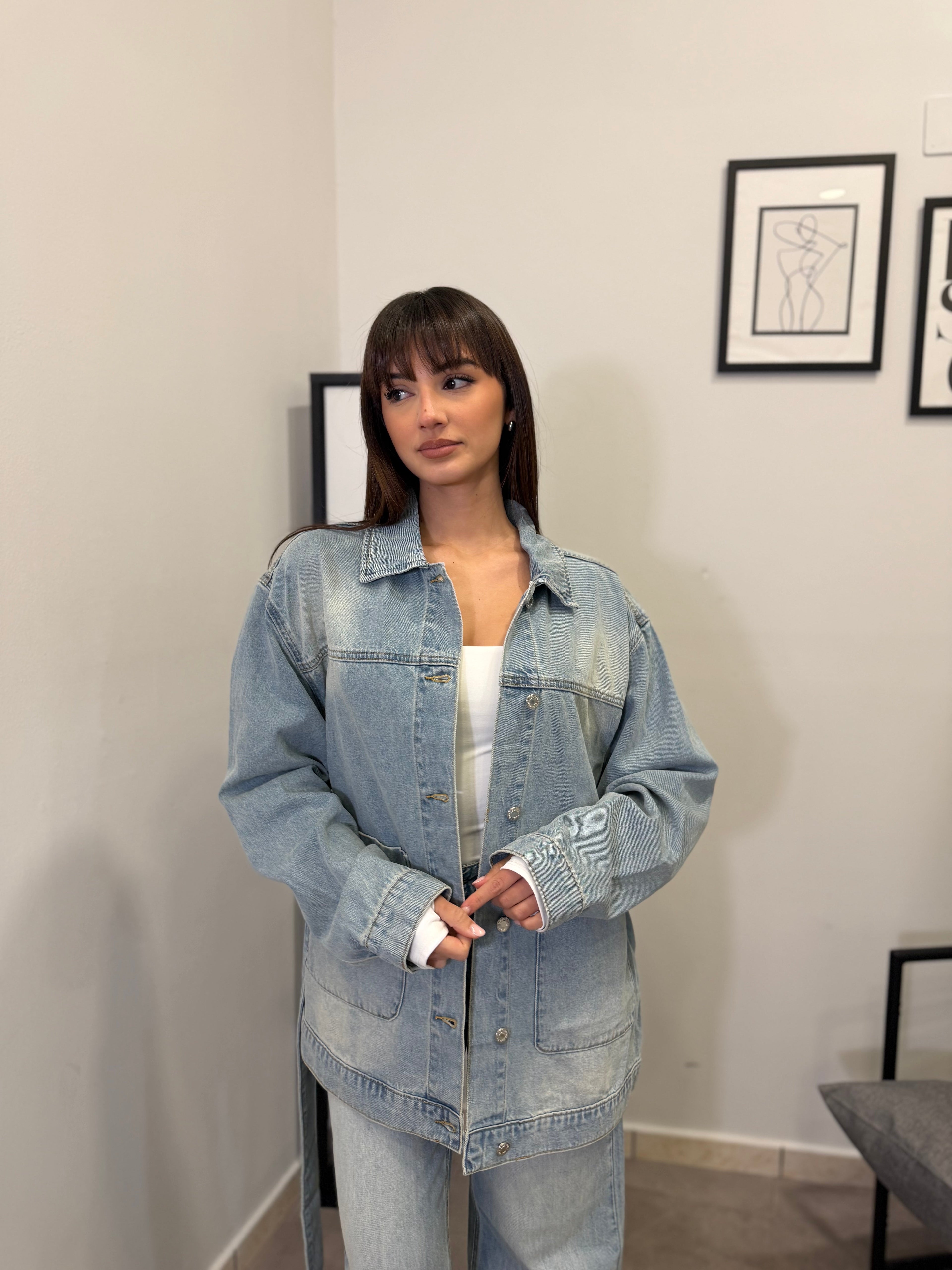 Camicione in Denim chiaro 5291
