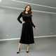 Natalia™ Elegant Suede Midi Dress