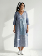 Noa | Vestido Midi Patchwork