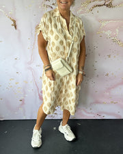 Lona™ Loose Lapel Collar Dress