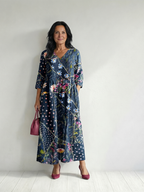 Zara | Vestido Midi Floral de Reunión Fácil