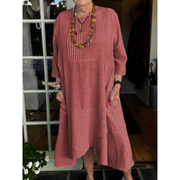 Katerina™ Pleated Irregular Hem Dress