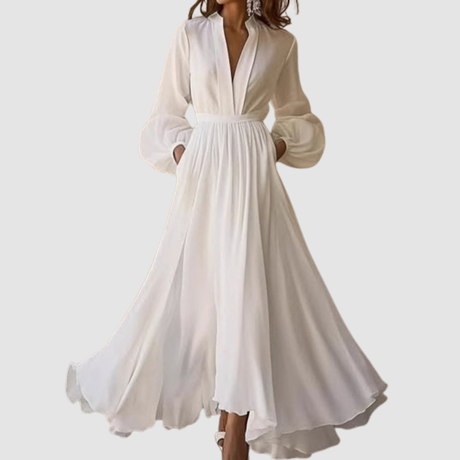 Deonna™ V-Neck Ruffled Maxi Dress