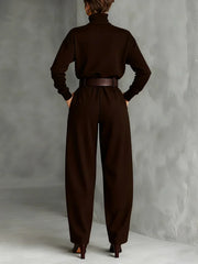 Jessica™ Elegant Top & Straight-Leg Pants Set