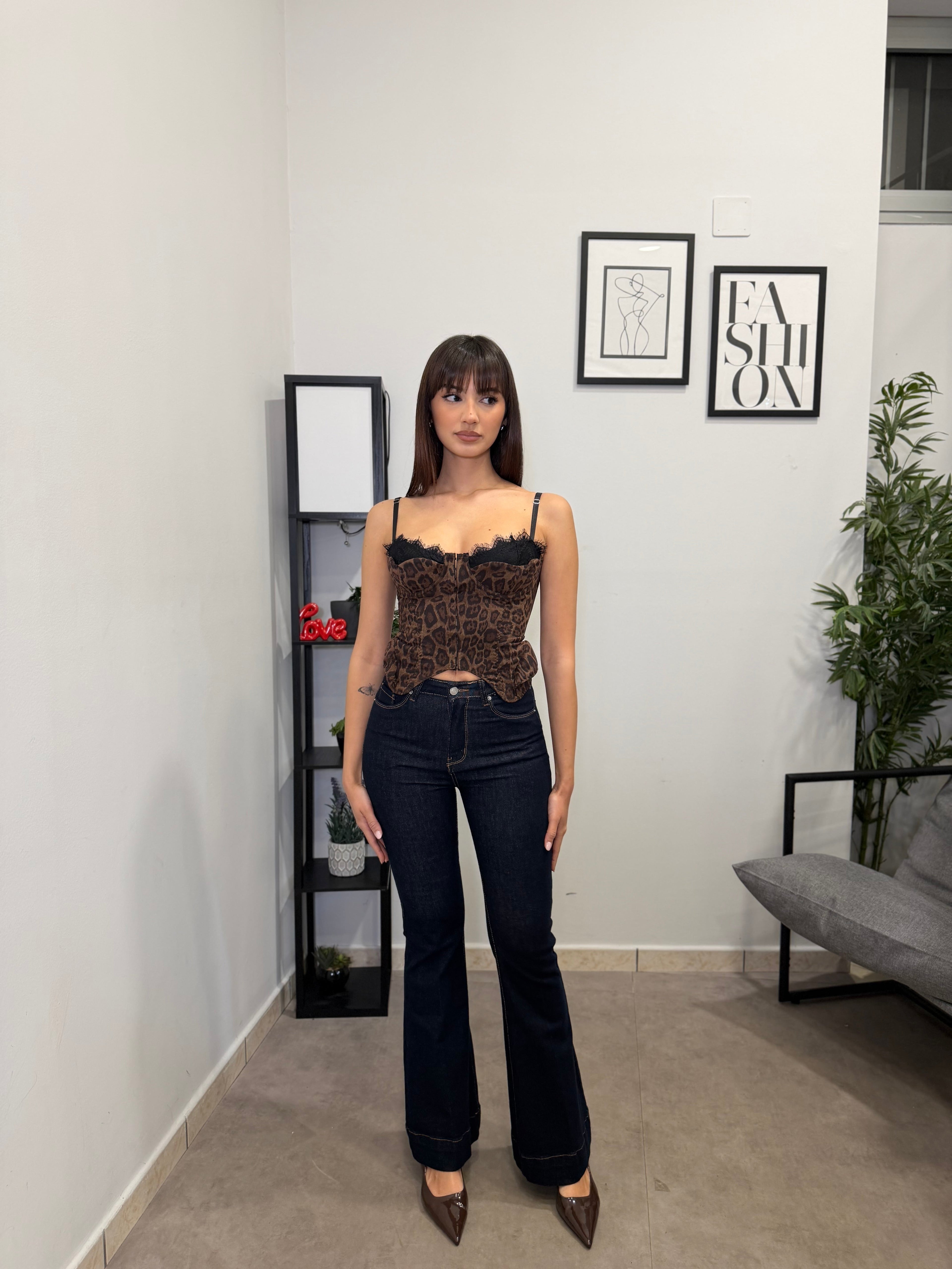 Jeans a Zampa Scuro 715