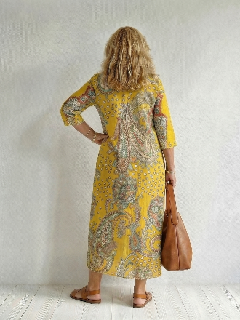 Ramona | Vestido Midi Paisley Suave