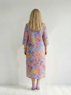 Isabella | Vestido Midi Floral Abstracto