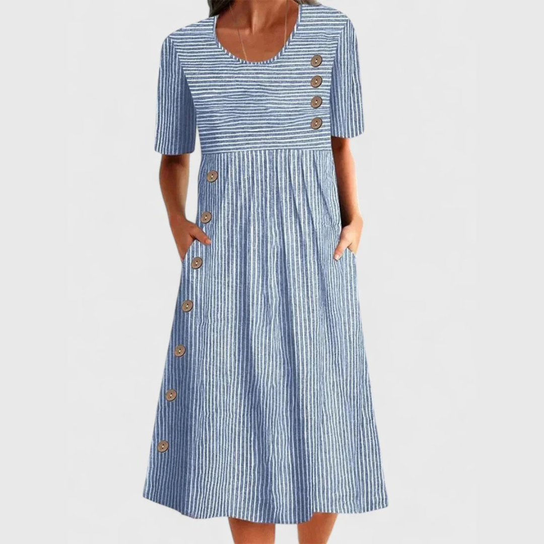 ROCÍO | VESTIDO MIDI A RAYAS