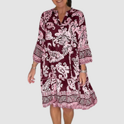 Vivian™ V-Neck Floral Print Dress