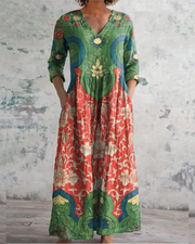 Bianca™ Vintage Floral Long Dress