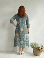 Selena | Vestido Midi Floral de Forma Suave