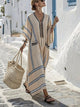 Elena™ Elegant Loose Striped Dress with Pockets