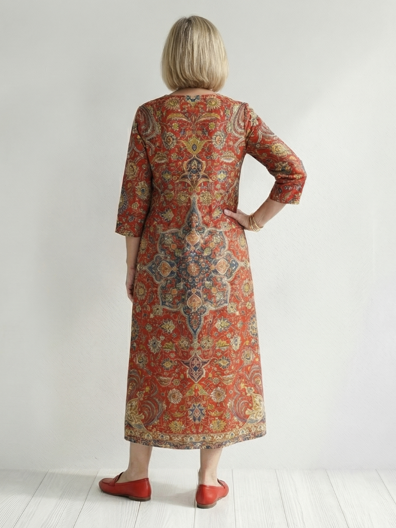 Carla | Vestido Midi Patchwork con Comodidad