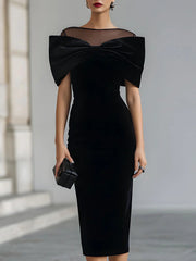 Raina™ Elegant Suede Midi Dress