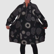 Haydie™ Casual Lapel Dress with Geometric Print