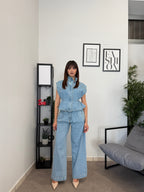 Set-Coordinato denim Chiaro 001