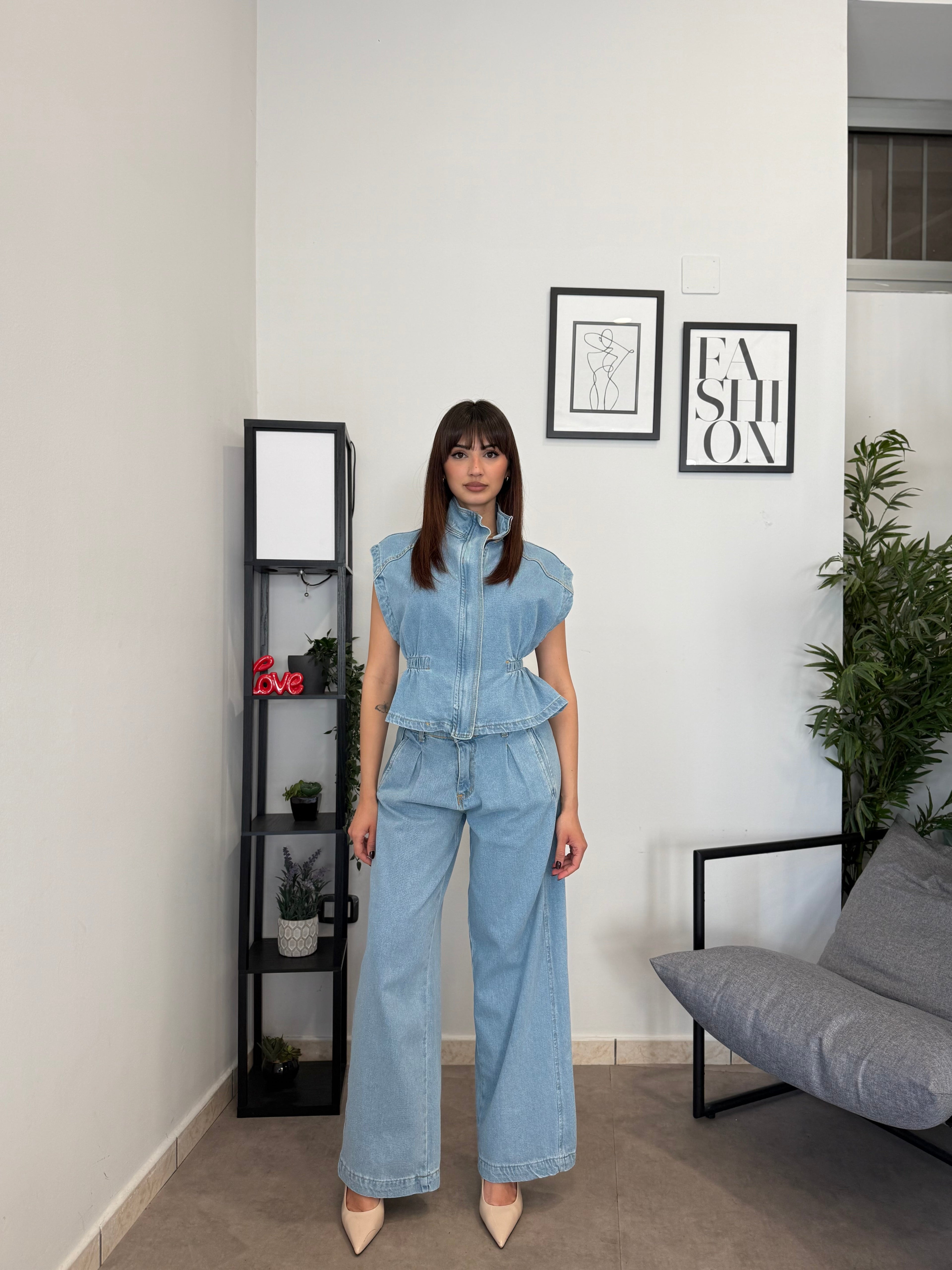 Set-Coordinato denim Chiaro 001