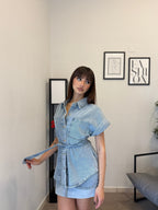 Set-Coordinato in denim chiaro 058