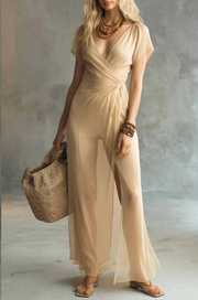 Alberta™ V-Neck Slit Maxi Dress