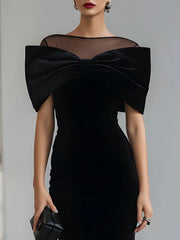 Raina™ Elegant Suede Midi Dress