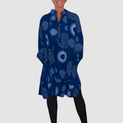 Haydie™ Casual Lapel Dress with Geometric Print