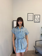 Set-Coordinato in denim chiaro 058