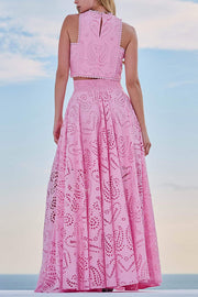 Larissa™ Embroidered Top & High-Waist Maxi Skirt Set