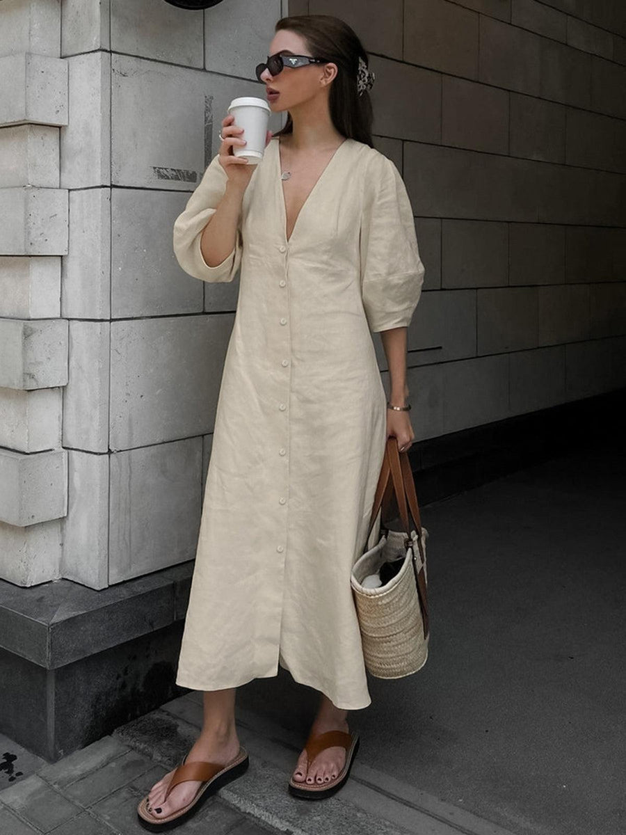 Shyla™ Buttoned Maxi Dress