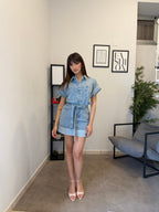 Set-Coordinato in denim chiaro 058