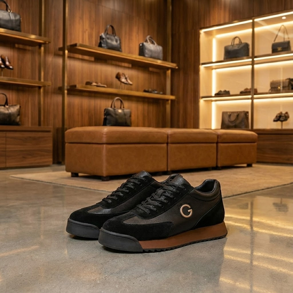 Giorgio™ | Sneakers de piel y ante bicolor estilo urbano