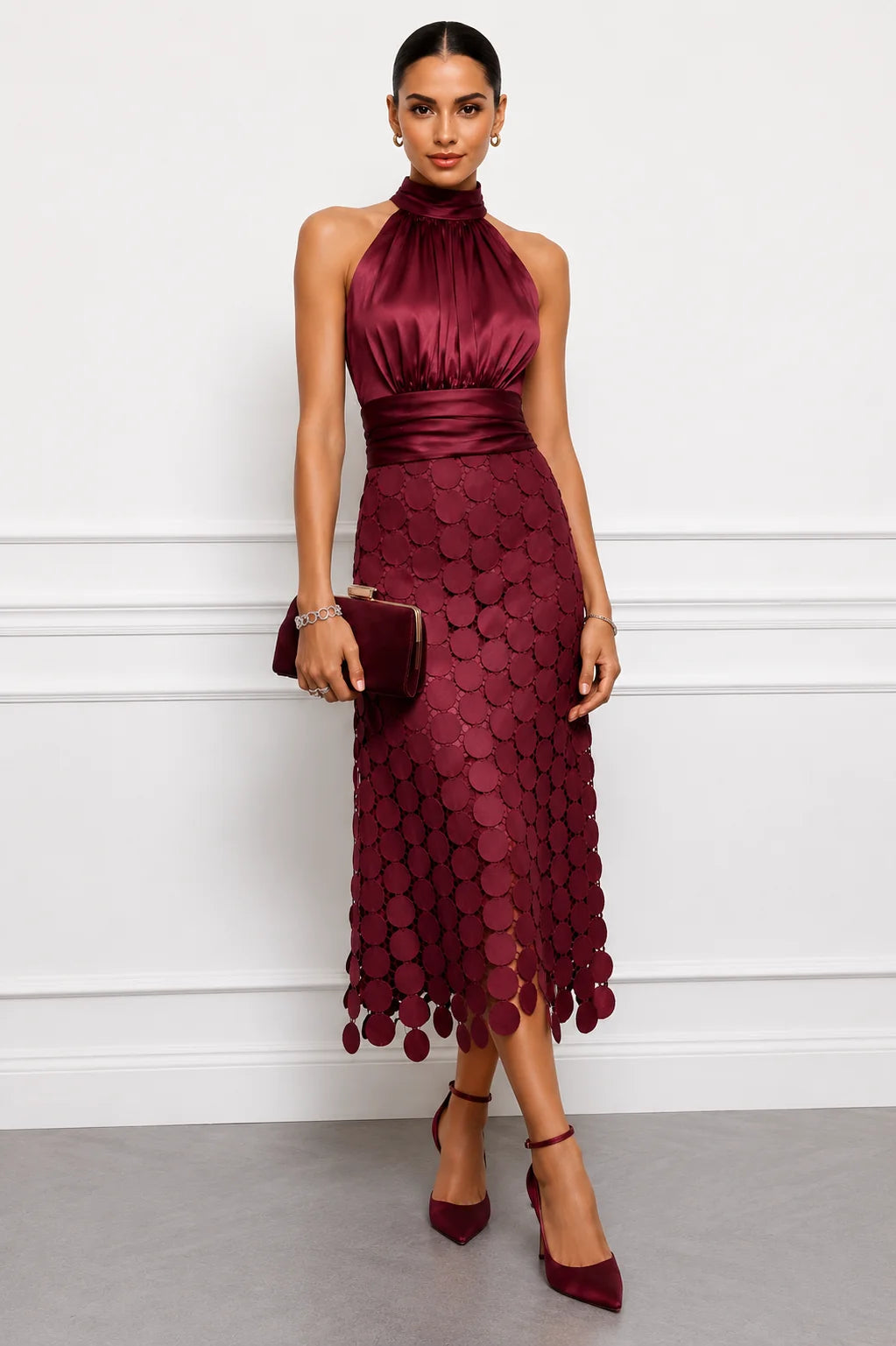 Eunice™ Halter Neck Midi Dress