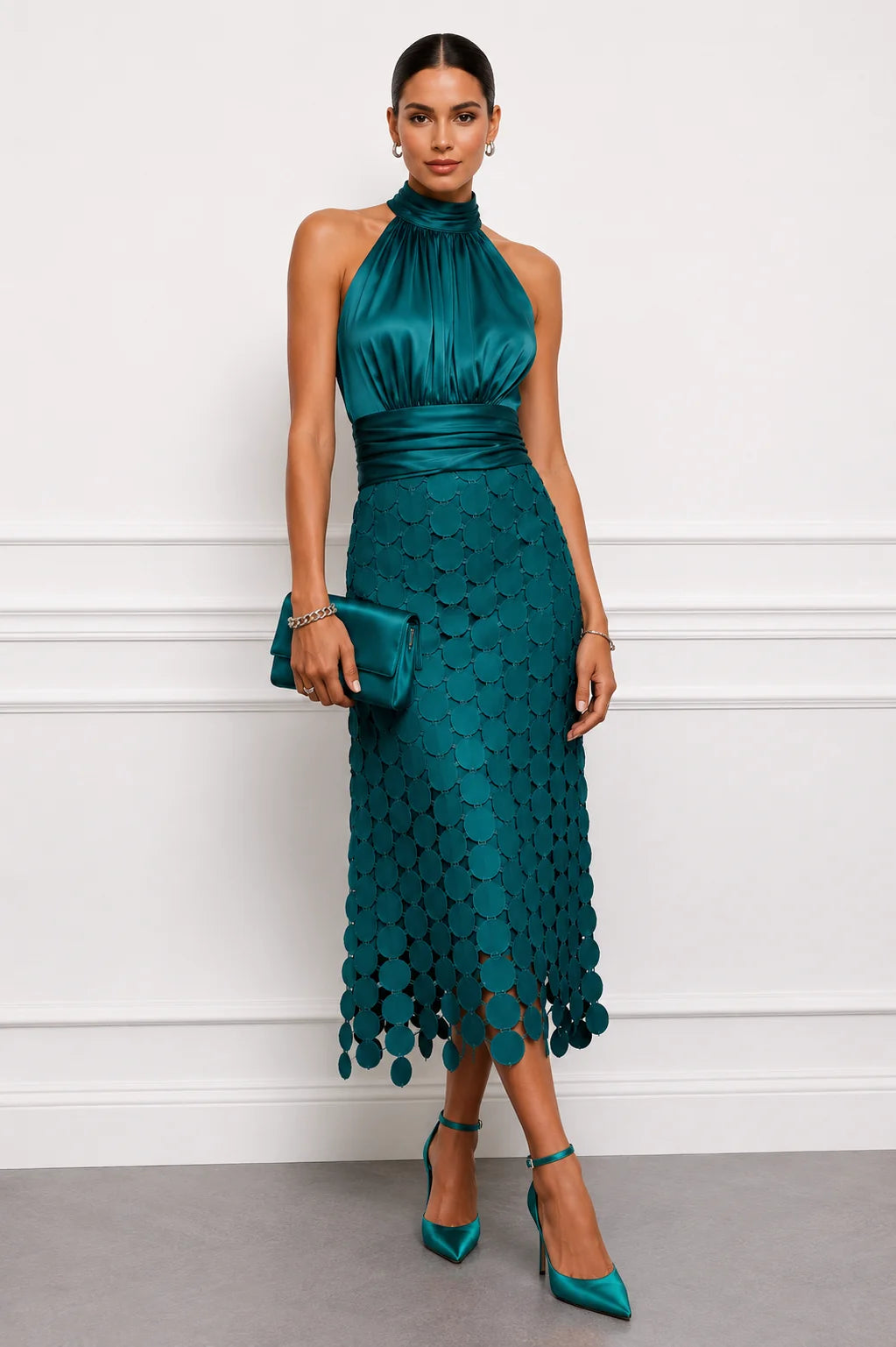 Eunice™ Halter Neck Midi Dress