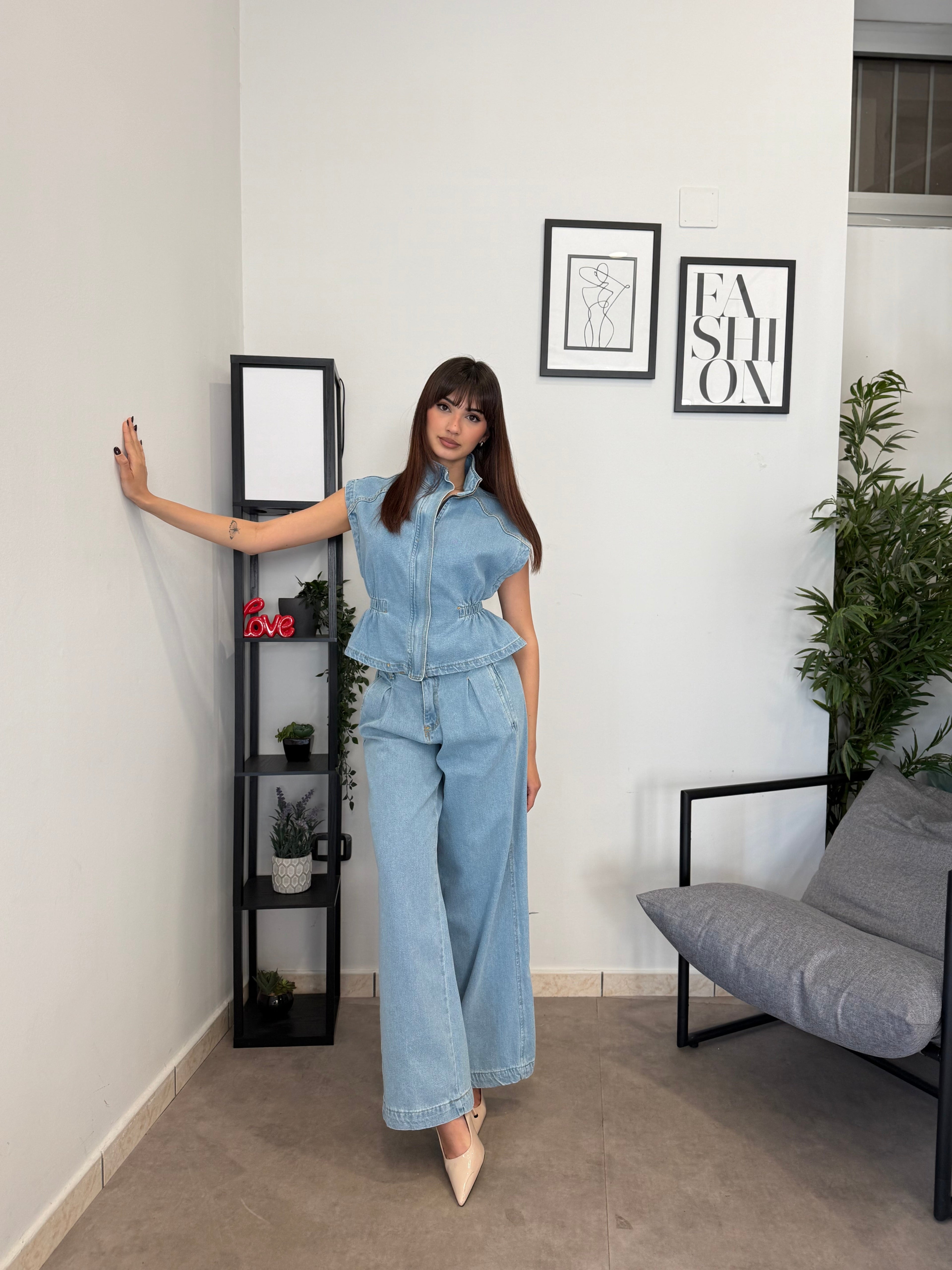 Set-Coordinato denim Chiaro 001