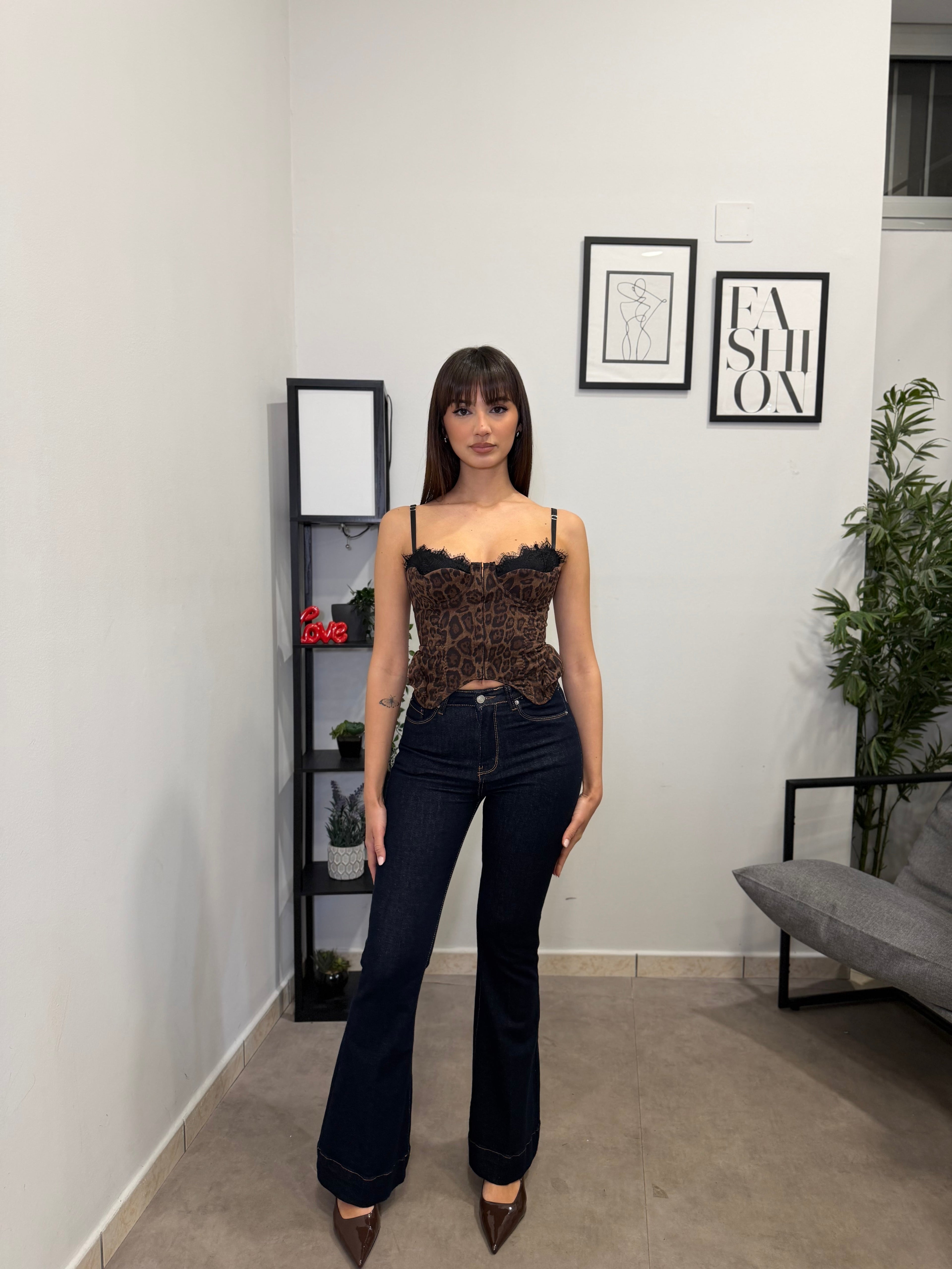 Jeans a Zampa Scuro 715