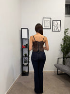 Jeans a Zampa Scuro 715