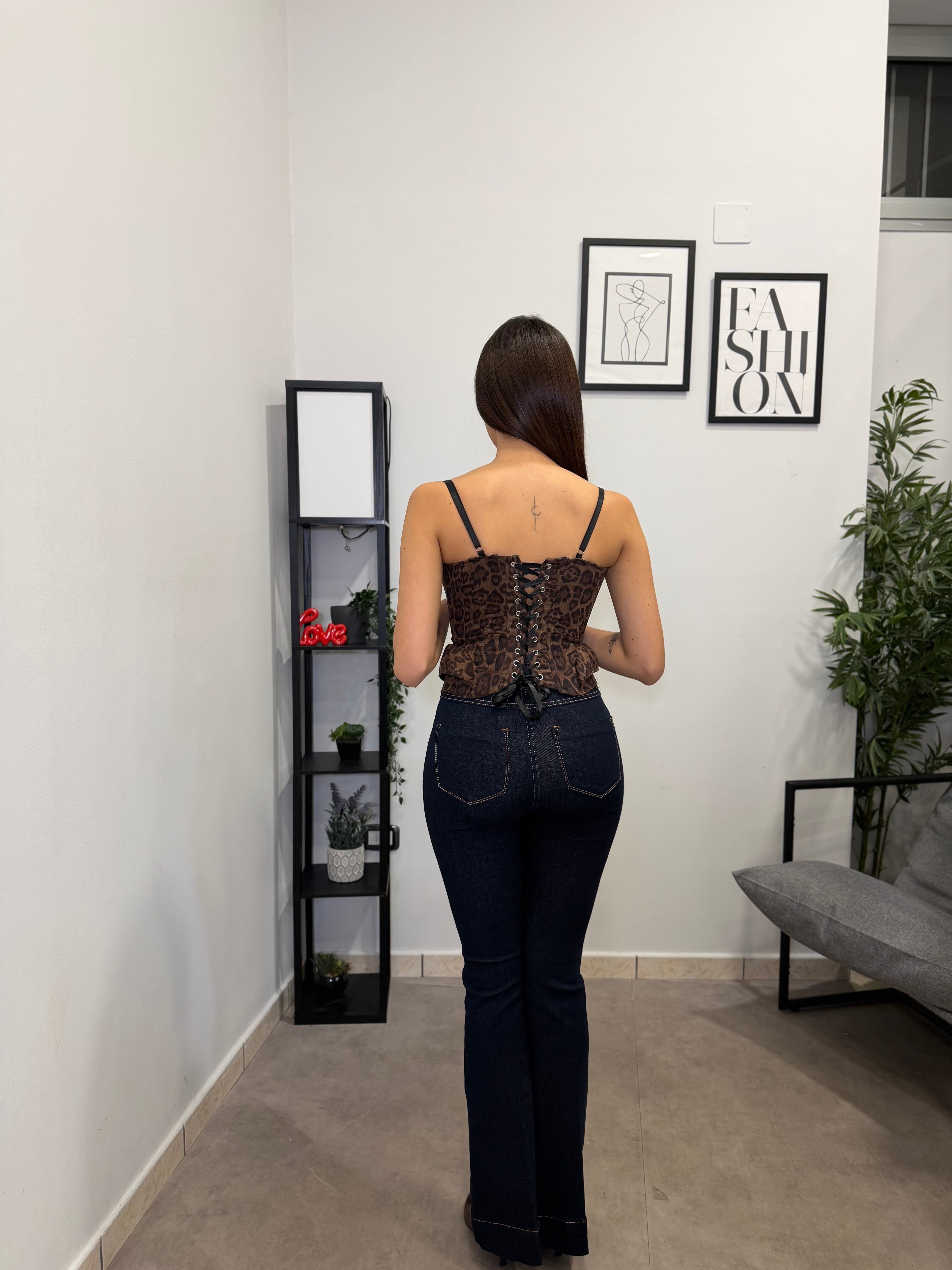 Jeans a Zampa Scuro 715