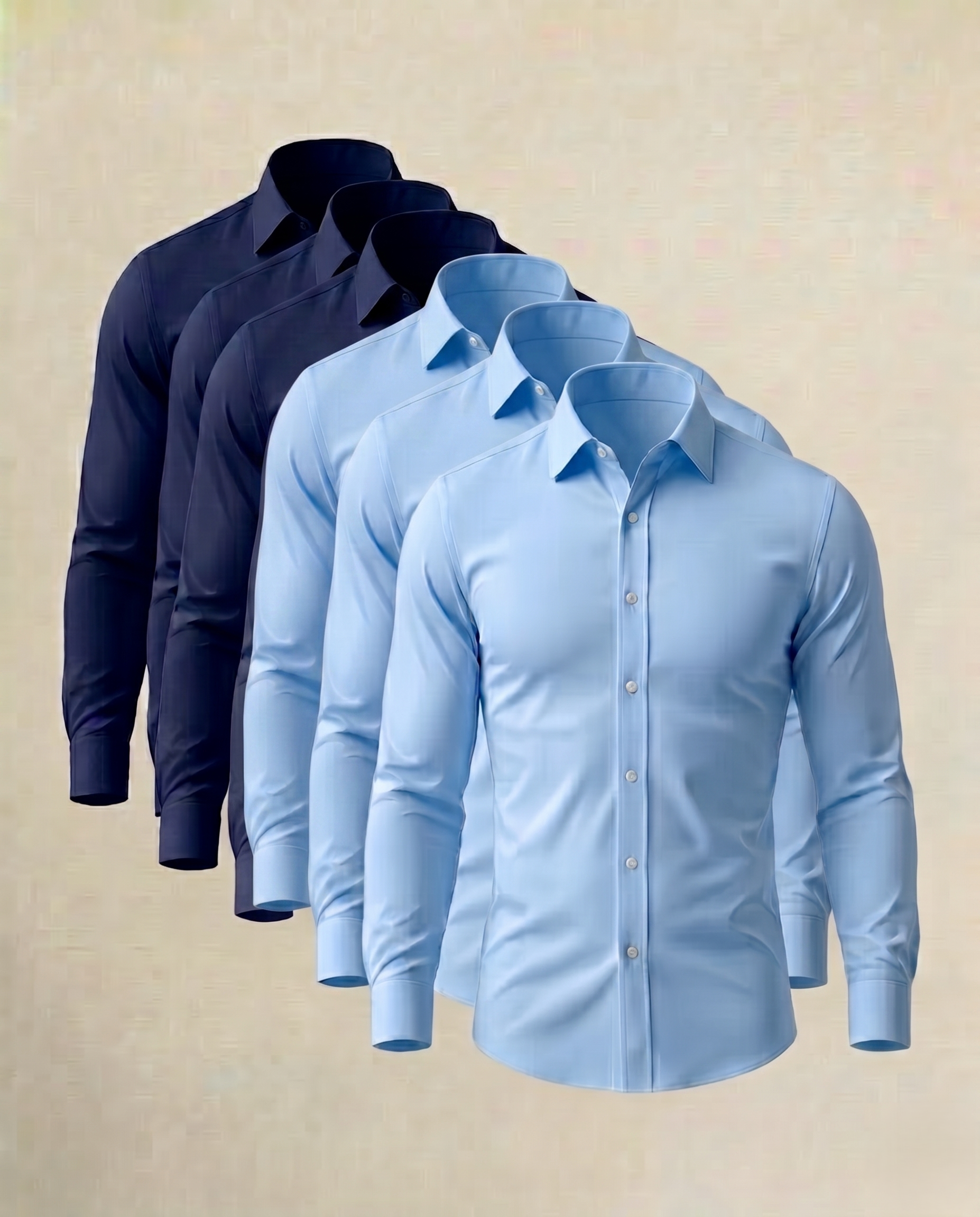 Camisa Stretch Azul (Pack de 6)