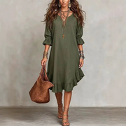 Juanita™ Ruffle Hem Midi Dress