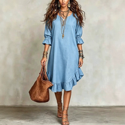 Juanita™ Ruffle Hem Midi Dress