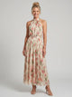 Aurelle™ Halter Neck Floral Midi Dress