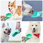 Botella 2 en 1 para mascotas con cuenco para agua y comida