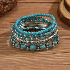 Maëlys™ — Pulsera multi-rangos turquesa refinada
