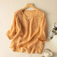 Margarita™ Loose Retro Cotton-Linen Top