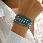 Maëlys™ — Pulsera multi-rangos turquesa refinada